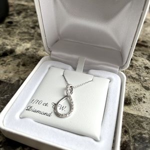 Delicate Diamonds Sterling Silver 1/10 Carat T.W. Necklace